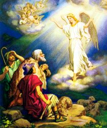 Ангелы прославляют Рождение Иисуса перед пастухами