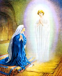 Архангел Гавриил  рассказывает Деве Марии о ее Великой Миссии